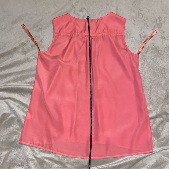 Daniel Cremieux Salmon Scalloped Sleeveless Blouse Size M - Picture 5 of 8